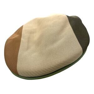 KANGOL Tri-Striped Clubhouse Tropic 504 Earth Tone Stripe XL EUC Grandpacore